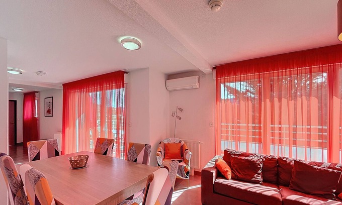 Lamalou-les-Bains Apartamento | Hermoso apartamento F3 con aire acondicionado, terrazas y parking. A 50m del centro y de los baños termales
