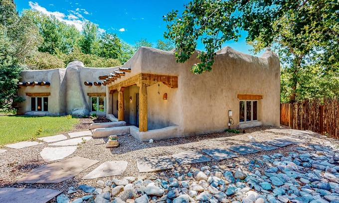 Taos Casa | Beautiful adobe home steps the plaza with private patio and garden