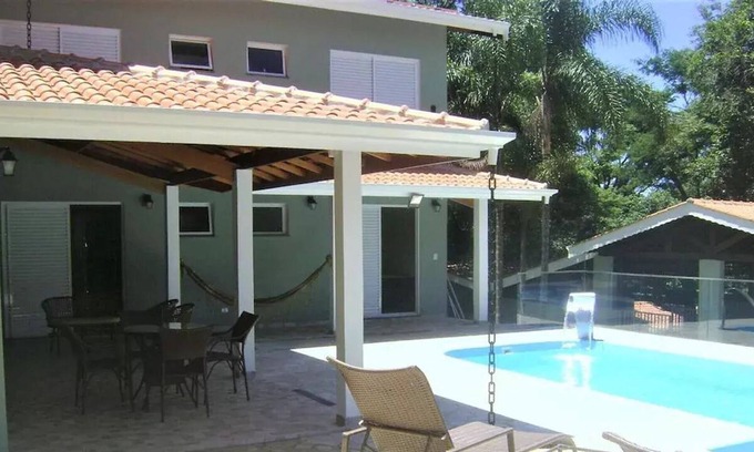 Campos de Atibaia Cabaña | Beautiful Atibaia farm, Games Room, Swimming pool, Barbecue, Wifi - DabraHouse