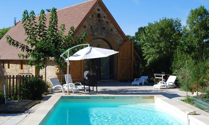 Camboulit Casa | hermoso granero restaurado cerca de la piscina privada FIGEAC, 6/8 personas,