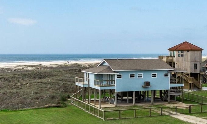 Matagorda Casa | Beautiful home on Matagorda Beach with fenced in yard!