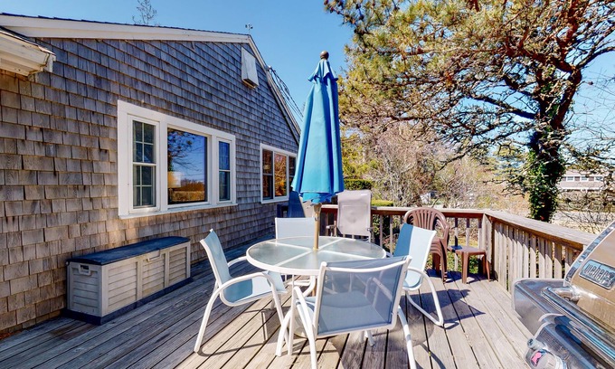 East Orleans Cabaña | Beautiful home with ocean-view, patio, grill, W/D, & close to Nauset Beach