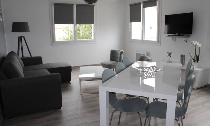 Courtoisville-Sillon-Moka Apartamento | Hermoso apartamento moderno cerca de la playa del surco en Saint-Malo T3 80M2