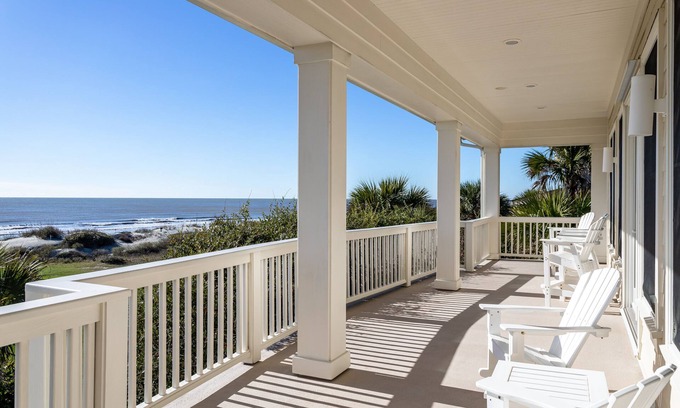Kiawah Island Casa | Beautiful Oceanfront Home, Amazing Ocean and Golf Course Views; Community Pool!