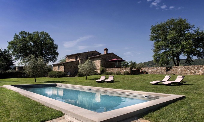 Greve in Chianti Villa | Casa de vacaciones privada con A/C, WIFI, piscina privada, TV, veranda, vista panorámica