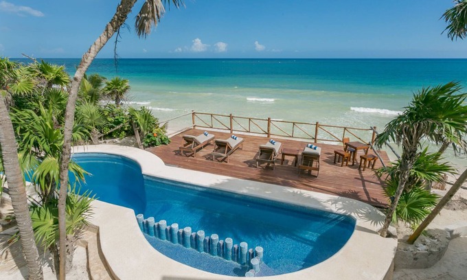Tulum Villa | BEAUTIFUL PRIVATE BEACH FRONT LUXURY VILLA RETREAT