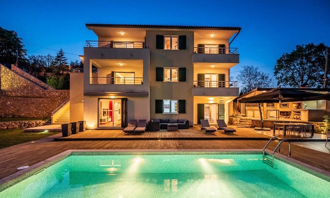 Pobri Villa | Beautiful Villa Nadia, in Kvarner, with a Pool