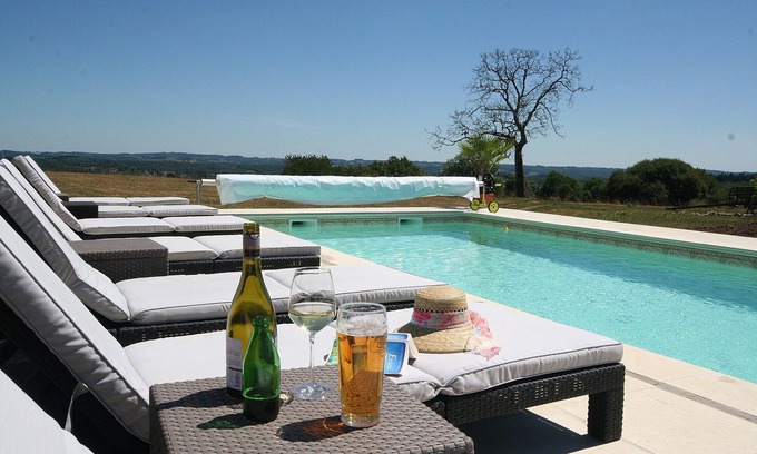 Bussiere-Galant Otro | Muy bien equipada granja capacidad para 8 personas con piscina y vistas de gran alcance