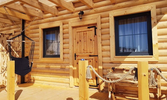 Jastrzebia Gora Casa | BeHappy Woodhouse cabaña de madera sauna y jacuzzi Jastrzębia Góra Gdansk cerca
