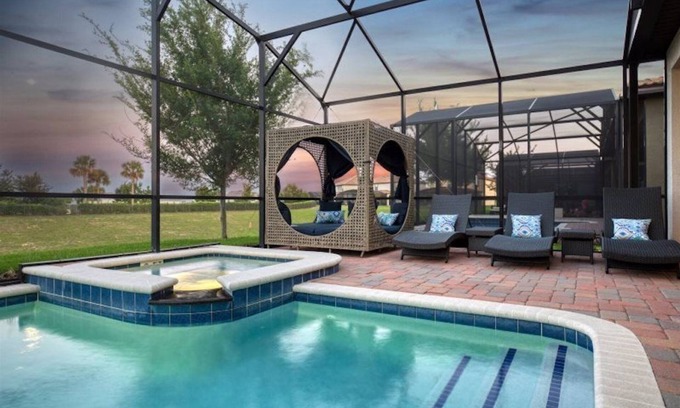 Davenport Villa | ☆ ¡La mejor ubicación en la casa club ☆ 8 m 2, 2 salas de juegos, piscina, cerca de Disney!