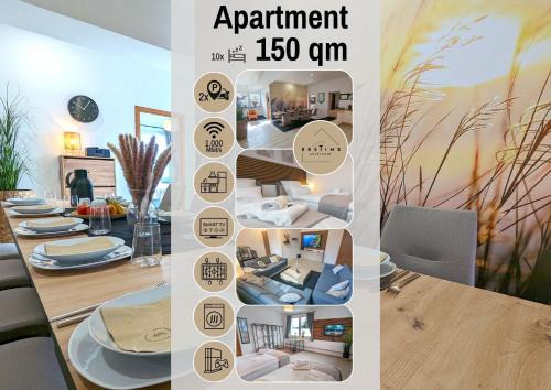 Wildeshausen Apartamento | BesTime - 5 Schlafzimmer, Wohnzimmer, Küche, Waschtrockner, Terrasse, Smart-TVs, Netflix, Tischfußball