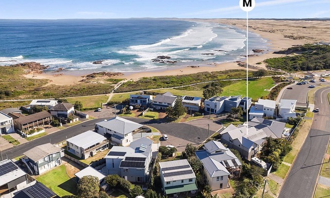 Anna Bay Casa | Birubi Point House, 56 Ocean Ave - stunning water views, ducted air con