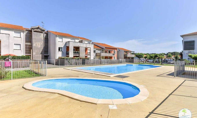 Biscarrosse Apartamento | Biscarrosse Bourg Joli T3 dans résidence avec piscine