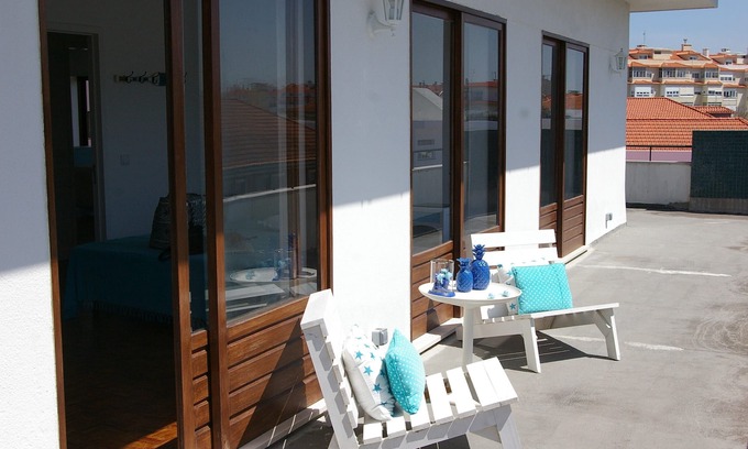 Parede Apartamento | Blue Apartment Parede Beach House - Centro del pueblo