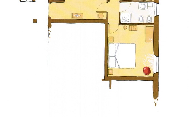 Sovicille Apartamento | Blue/Arancio-Apartamento-Apartamento-Baño Privado-Vista al Jardín