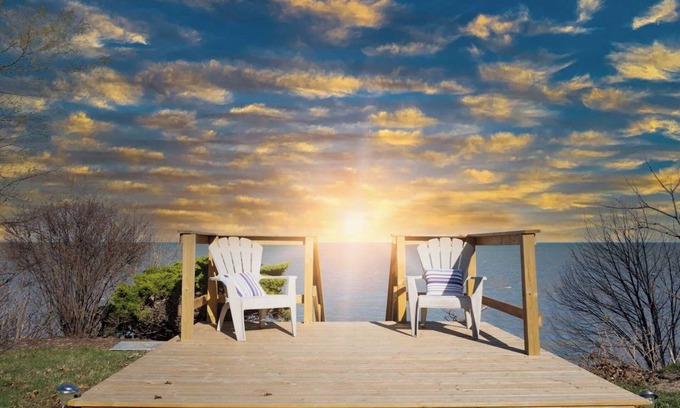 Dashwood Cabaña | Blue Haven-Lakefront, Sunset Deck, private stairs