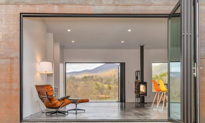 Asheville Casa | Blue Ridge Mtn Modern House w/ Pool & Hot Tub