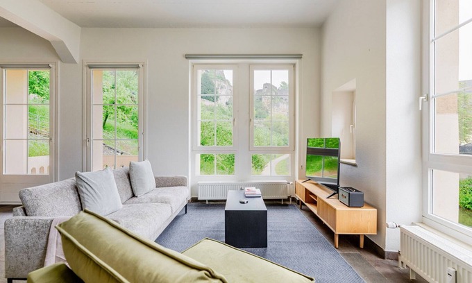 Ville Haute Apartamento | Blueground | Grund, washer/dryer, nr Bock Casemates