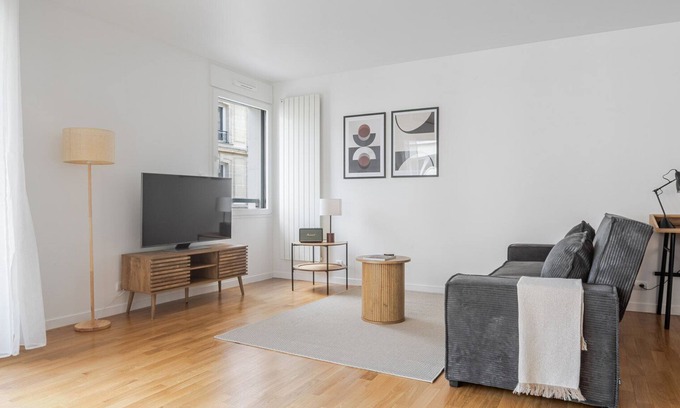 Levallois-Perret Apartamento | Blueground | Levallois, AC, w/d, nr park