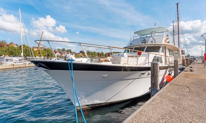 Eckernfoerde Alquiler De Eote | Boat 'Ocean Motion' with Sea View, Private Terrace and Wi-Fi