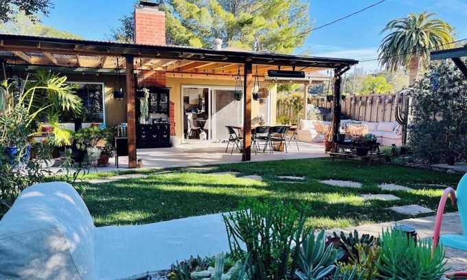 Santa Barbara Casa | Charming Boho Bungalow | Hot Tub, Fire Pit, & Gardens