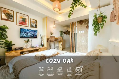 San Fernando Apartamento | Boho-Inspired Studio for Couples with Huge Balcony