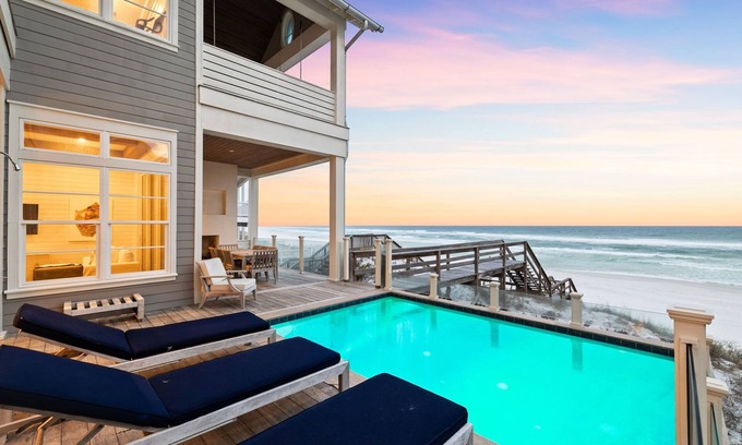 Chivas Bluff Casa | Book a Summer Stay Today! Kicking Back - Gulf Front with Private Pool! Private Beach Access!