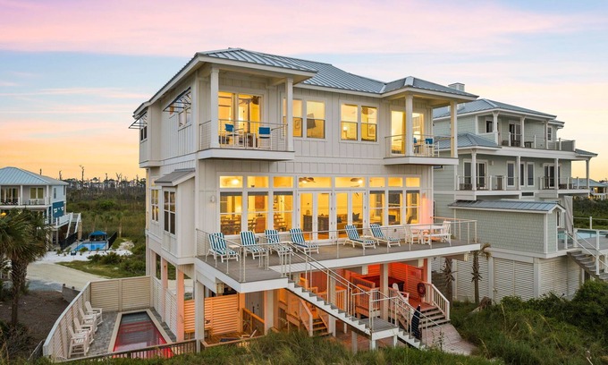 Port St. Joe Casa | Book Your Fall Stay Today! Gulf Front Home! Private Pool and Hot Tub! Pet Friendly!
