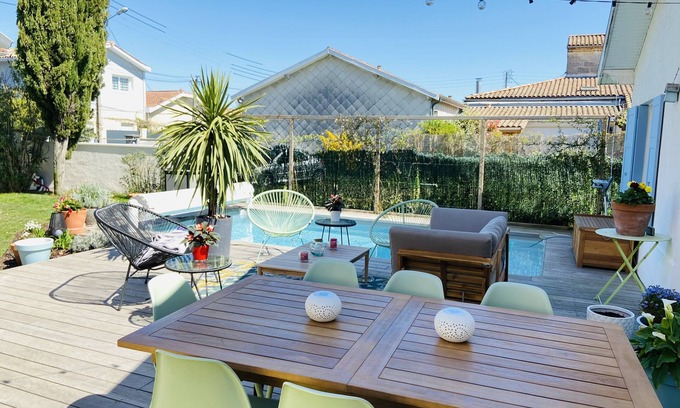 Merignac Casa | Casa de Burdeos con piscina climatizada enterrada