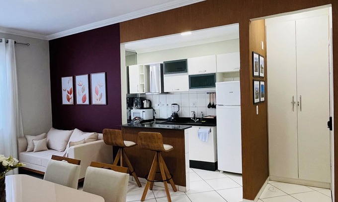 Santos Dumont Apartamento | Apartment with queen bed, smart TV, garage, air and Wi-Fi. Pets allowed
