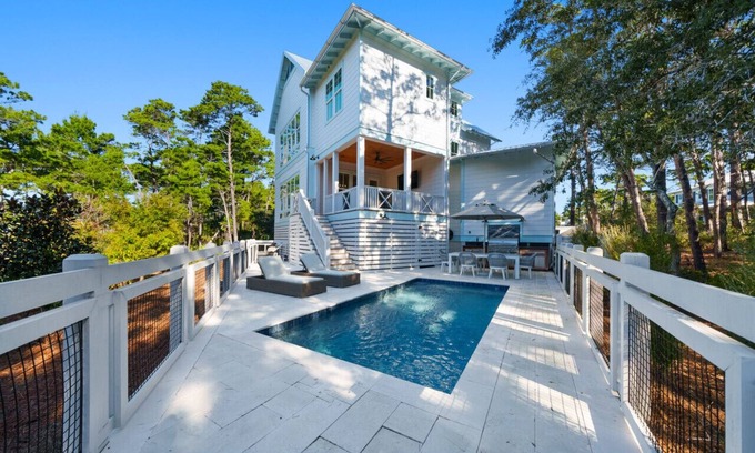 Lakeside at Blue Mountain Beach Casa | Brand New Listing spacious 5 Bedroom w private POOL and Golf cart
