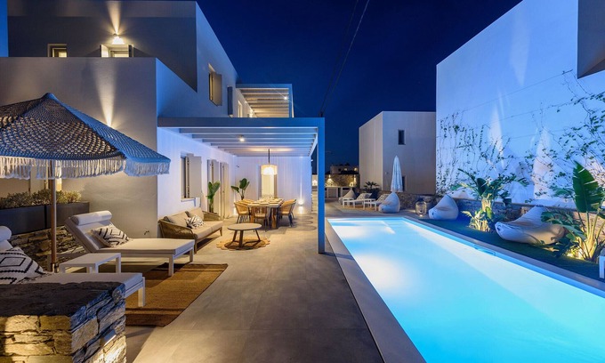 Ampelas Villa | Brand-New Luxurious Private Seafront Villa with Private Pool right on the sea