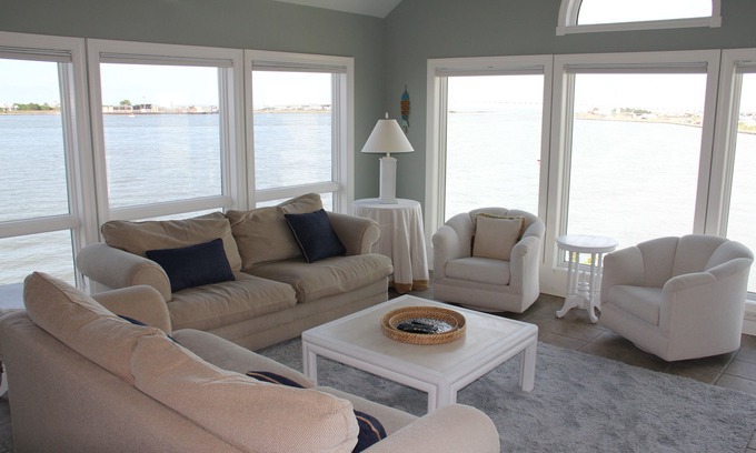 Bethany Beach Casa | Breathtaking Sunrise-Sunset Views From Waterfront Home with Elevator