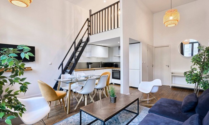 Wazemmes Apartamento | Bright 3-bedroom apartment with mezzanine beds