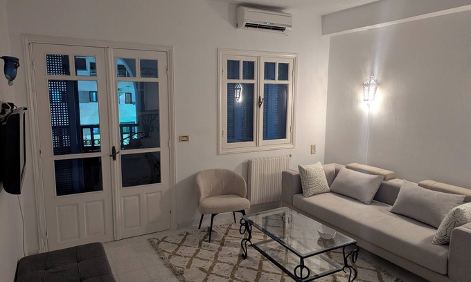 Nabeul Apartamento | Bright apartment 2 steps from the beach - 2 bedrooms, 90m².