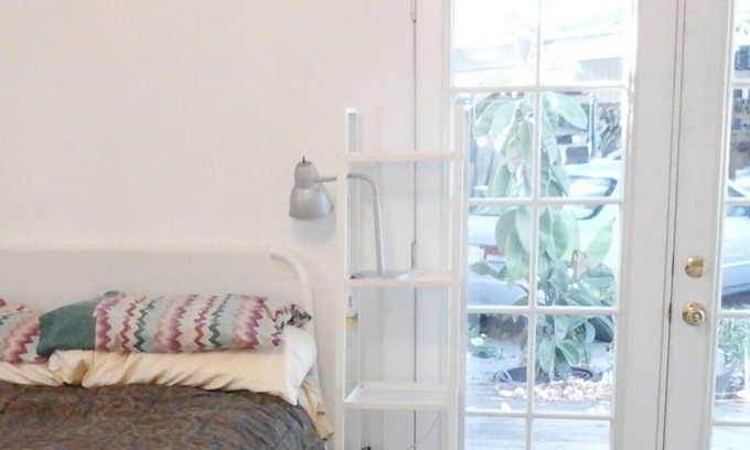 Los Angeles Casa | Bright room w/private bath, french doors, desk, TV, Wifi.