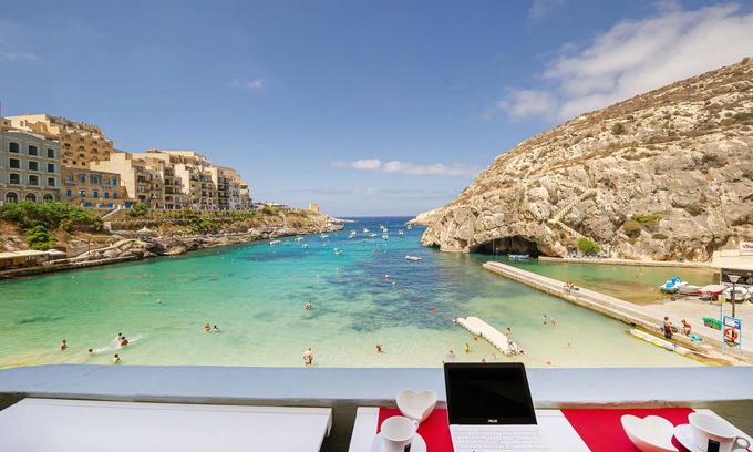 Munxar Apartamento | Brilliant Beachfront Apartment with Super Sunset views in Xlendi Bay, Gozo Malta