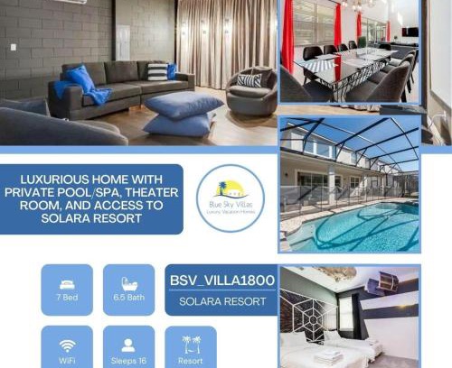 Florida Central Atlantic Coast Casa | BSV1800 Luxury 7 Bedroom 5 Bathroom Villa in Solara Resort