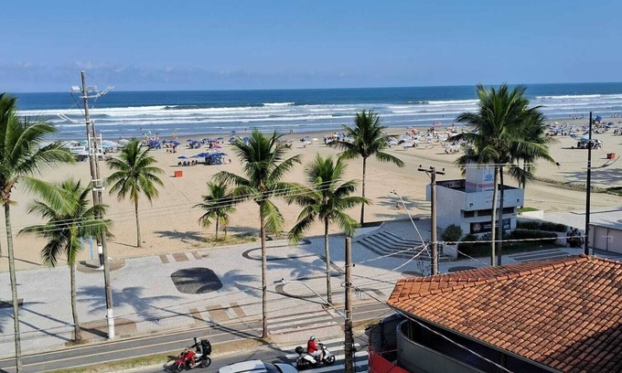 Guilhermina Apartamento | PREMIO FRENTE PARA EL MAR EN LA PLAYA GRANDE-SP
