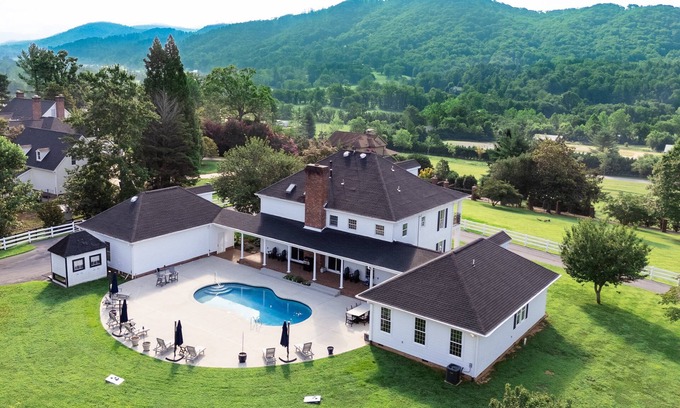 Fletcher Casa | Burney Mountain Pool Estate | Luxury 5BR w/ Pool & Views | 20 Min to Asheville