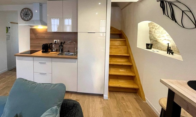 Obernai Apartamento | Côté Ville-Apartamento-Baño con bañera