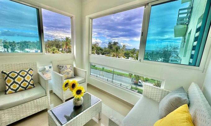 Santo Domingo Condominio | C-504 · Lovely Sea View Condo Near Colonial Zone, King Bed