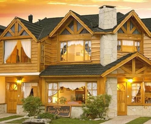 Lanin National Park Chalet De Esquí | Cabañas frente al lago vista al jardin