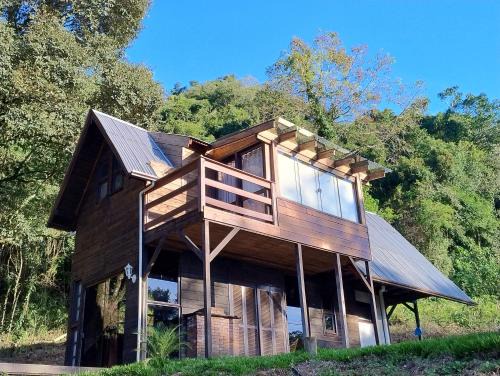 Nova Petropolis Casa | Cabana com banheira na colina