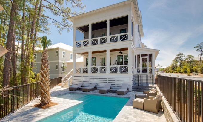Lakeside at Blue Mountain Beach Casa | "Cabana Cove" 30A, Private Pool, Golf Cart, Blue Mountain Beach