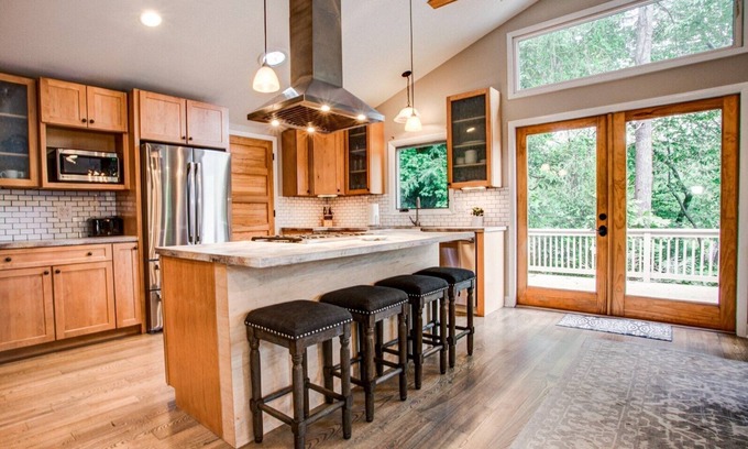 Asheville Cabina | Cabina en el agua: Destino muy especial de Asheville en el río. Bañera de hidromasaje y mucho más!