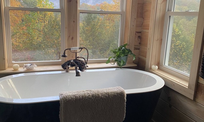 Hot Springs Cabina | Cabin with a view! Walk to Appalachian Trail