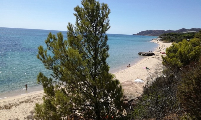 Santa Margherita di Pula Casa | Calaverde - S. Margherita-Pula: 200mt de la playa - casa con jardín