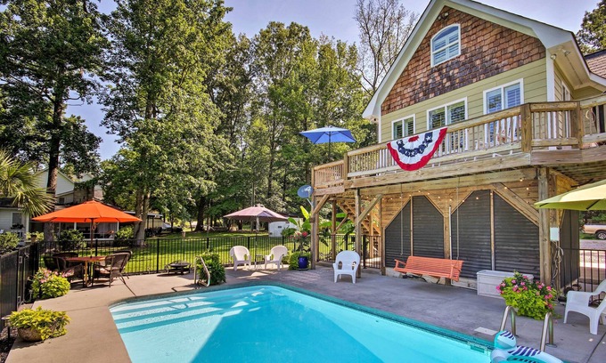 Camden Casa | ¡NUEVO! Camden Home en Lake Wateree w / Boat Dock!