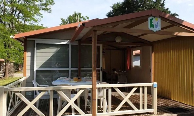 Saint-Didier-sous-Aubenas Chalet De Esquí | Camping Le Verger de Jastres*** - Chalet Morea 3 rooms 5 people air-conditioned
